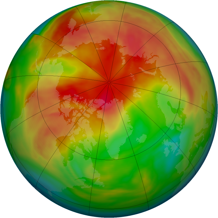 Arctic ozone map for 15 March 2005